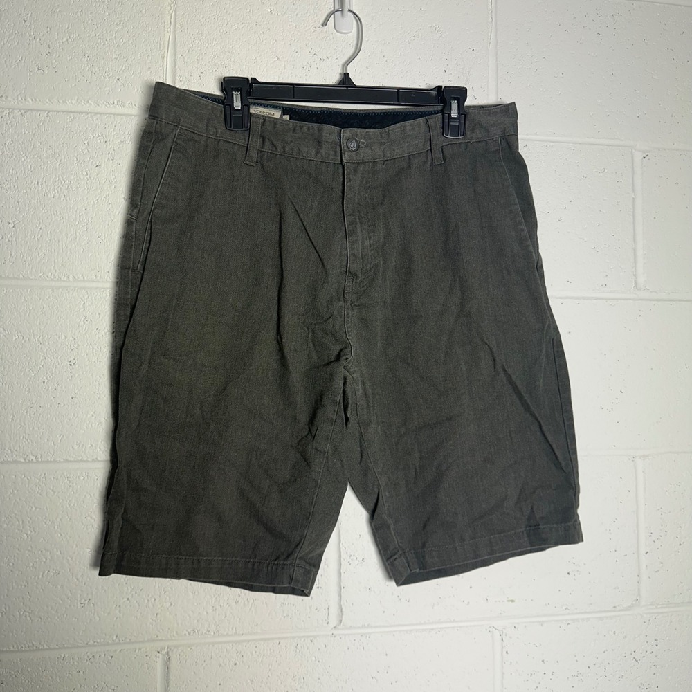 Volcom Mens Vmonty Chino Shorts Charcoal Grey Size 34 A0931350 Skate Surf